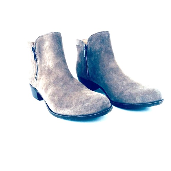 Lucky Brand Suede Side Zip Ankle Boot Sz US 9.5 - Picture 5 of 8